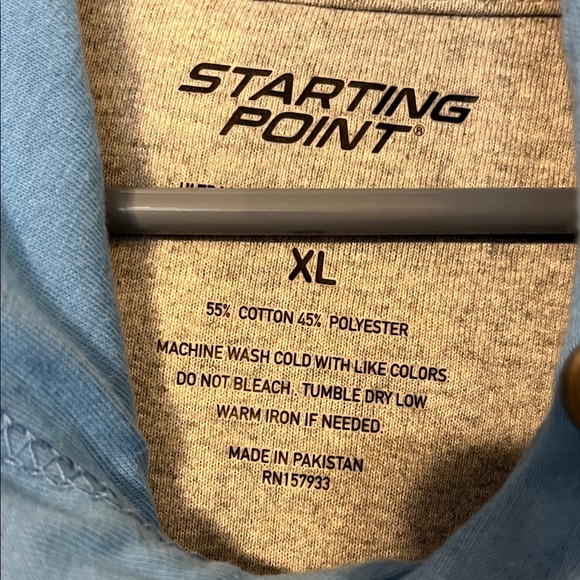 Starting Point Sky Blue Men’s Hoodie XL - Picture 2 of 9